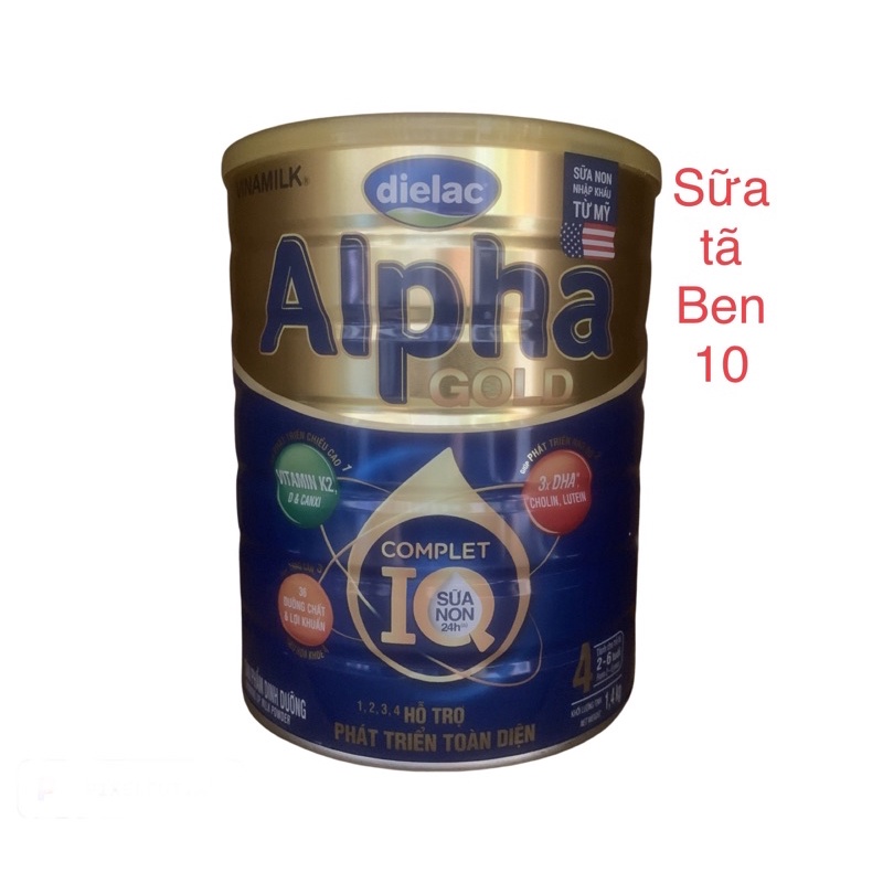 Sữa bột Vinamilk Dielac Alpha Gold IQ Step 4 - 1,4kg (Hộp thiếc)