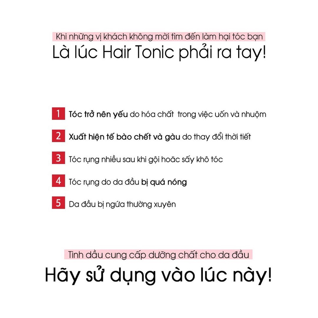 Tinh dầu dưỡng tóc Terapic Premium Total Hair Tonic 160ml, giúp mọc tóc nhanh, giảm rụng tóc