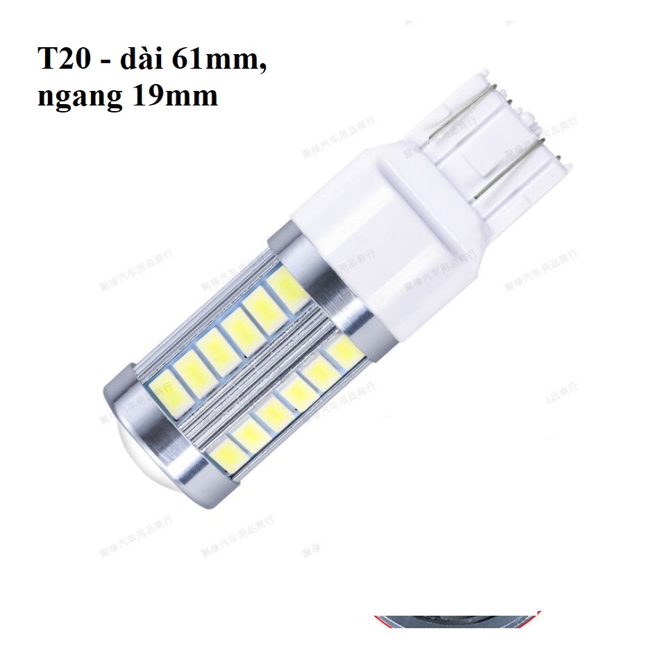 Bóng đèn led 1156, 1157, T20 chip 5730 - 33smd (Màu vàng cam, trắng) (đọc lưu ý trước khi mua)