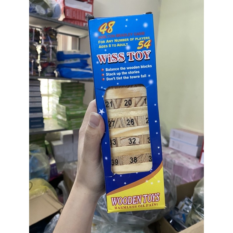 BỘ ĐỒ CHƠI RÚT GỖ LOẠI TO 54 THANH KÈM 4v XÚC XẮC