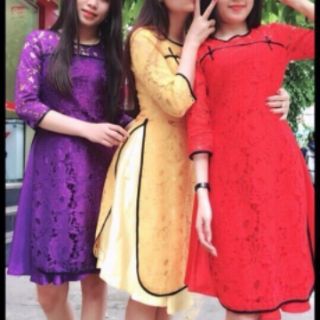 Áo dài cách tân ren