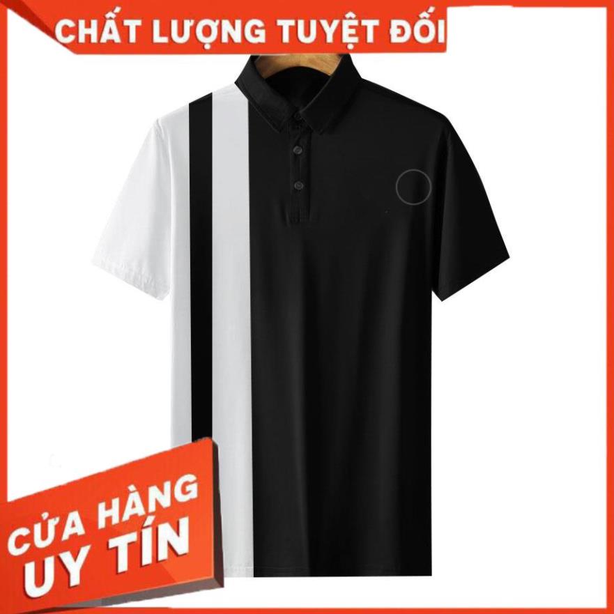 Áo Polo Nam FEEL GOOD có cổ bẻ KẺ SỌC thun cao cấp đẹp vải cá sấu cotton đen trắng ngắn tay form rộng trẻ trung cá tính