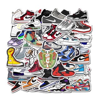 Bộ 100 sticker giày sneaker chất dùng để trang trí điện thoại di động/ván trượt/vali không để lại dấu keo - Rinart.vn