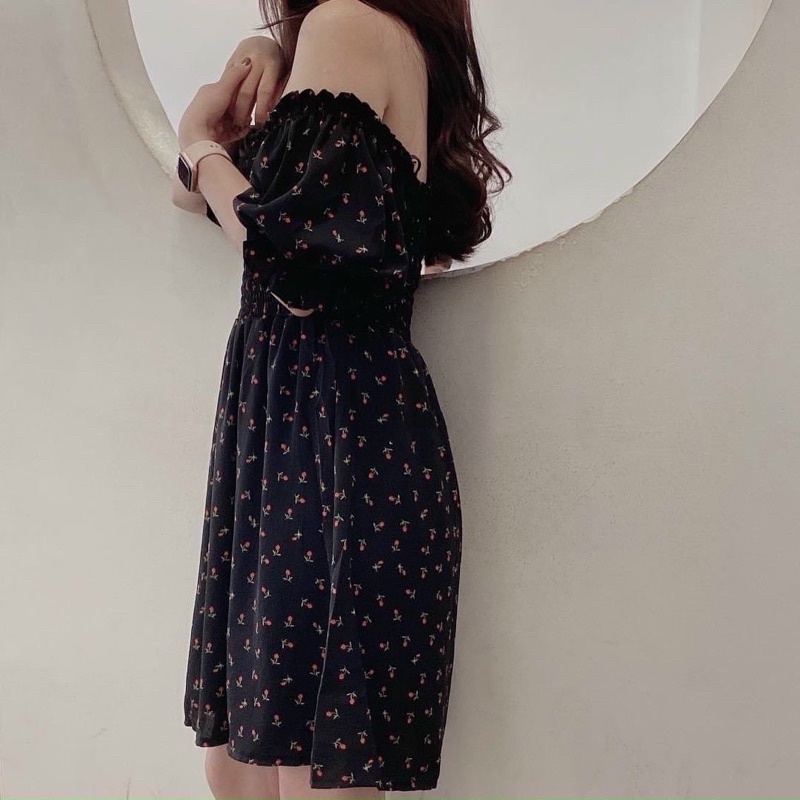 ĐẦM LỤA CỔ VUÔNG HỌA TIẾT HOA XINH DÀY DẶN KHÔNG KÉN DÁNG NHÉ JULY DRESS