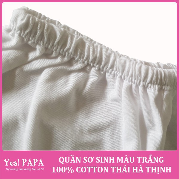 [COMBO RẺ NHẤT] 10 quần sơ sinh màu trắng 100% cotton Thái Hà Thịnh