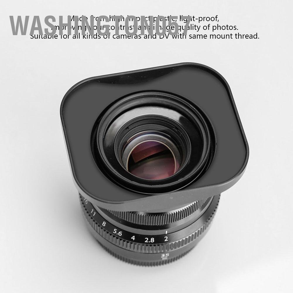 Washington057 Square Lens Hood Shade Accessory for DV Camcorder Digital Video Camera Filter
