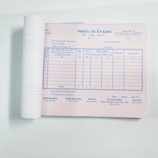 Phiếu xuất kho khổ A5 (2 liên/100 tờ - 3 liên/150 tờ)