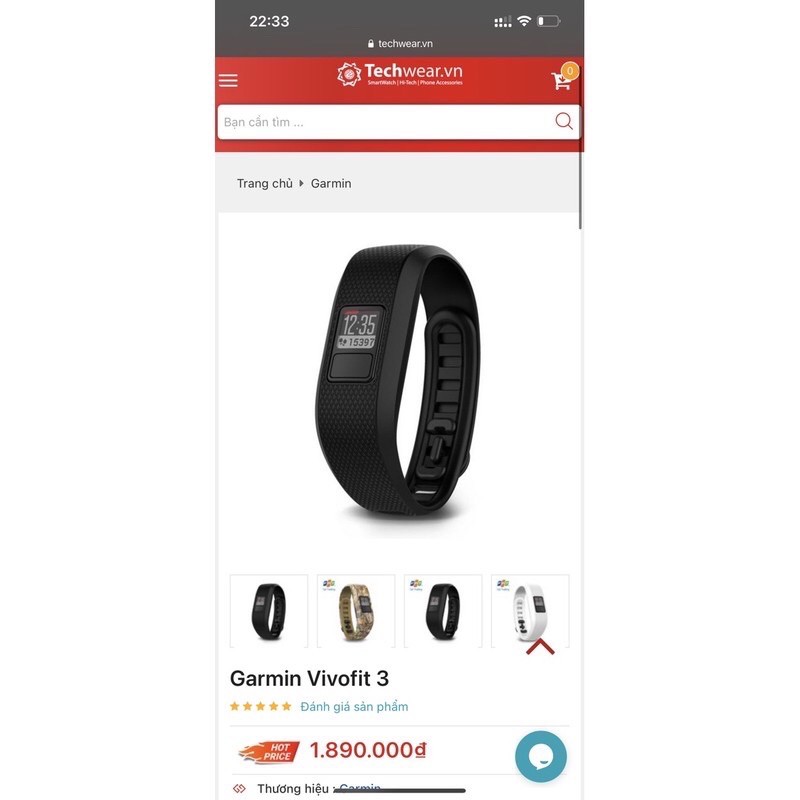 Garmin Vivofit 3 - vòng đeo theo dõi sức khoẻ - đồng hồ thông minh
