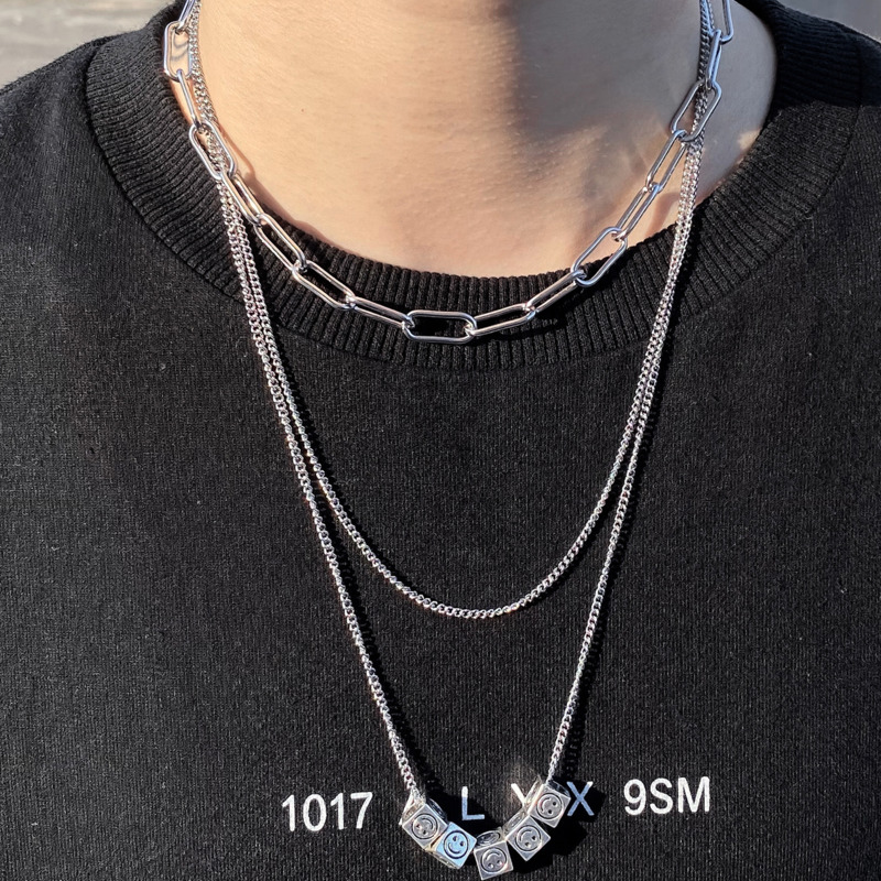 Dây Chuyền Mặt Hình Xúc Xắc May Mắn 22570 Nhiều Lớp