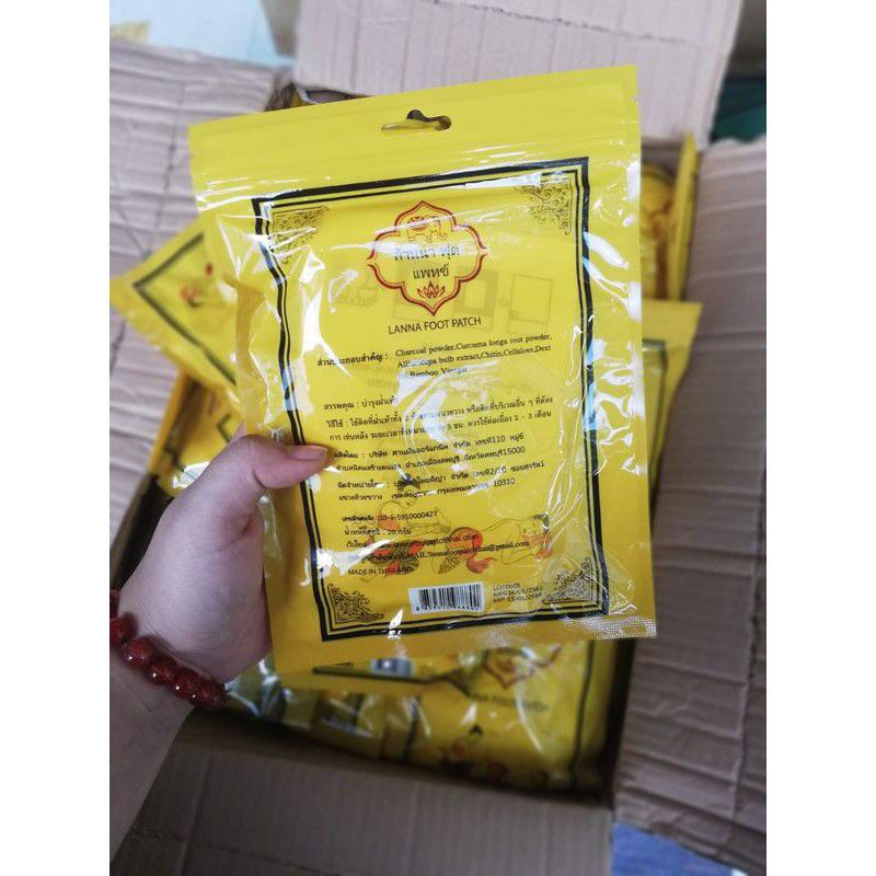 CHÍNH HANG-10 Miếng Dán Chân Thải Độc Detox Lanna Foot Patch