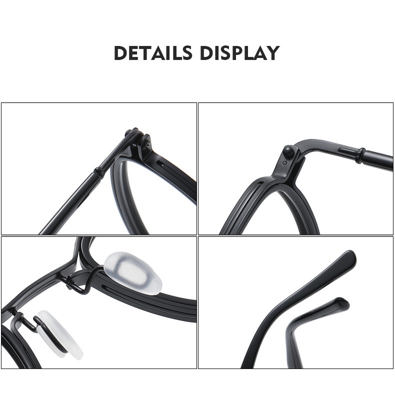 Ta.vat Vòng Đệm Hình Oval Hẹp Hẹp + Gọng Titan Thiết Kế Mezzanine Với Kính Quang Học RLT5861