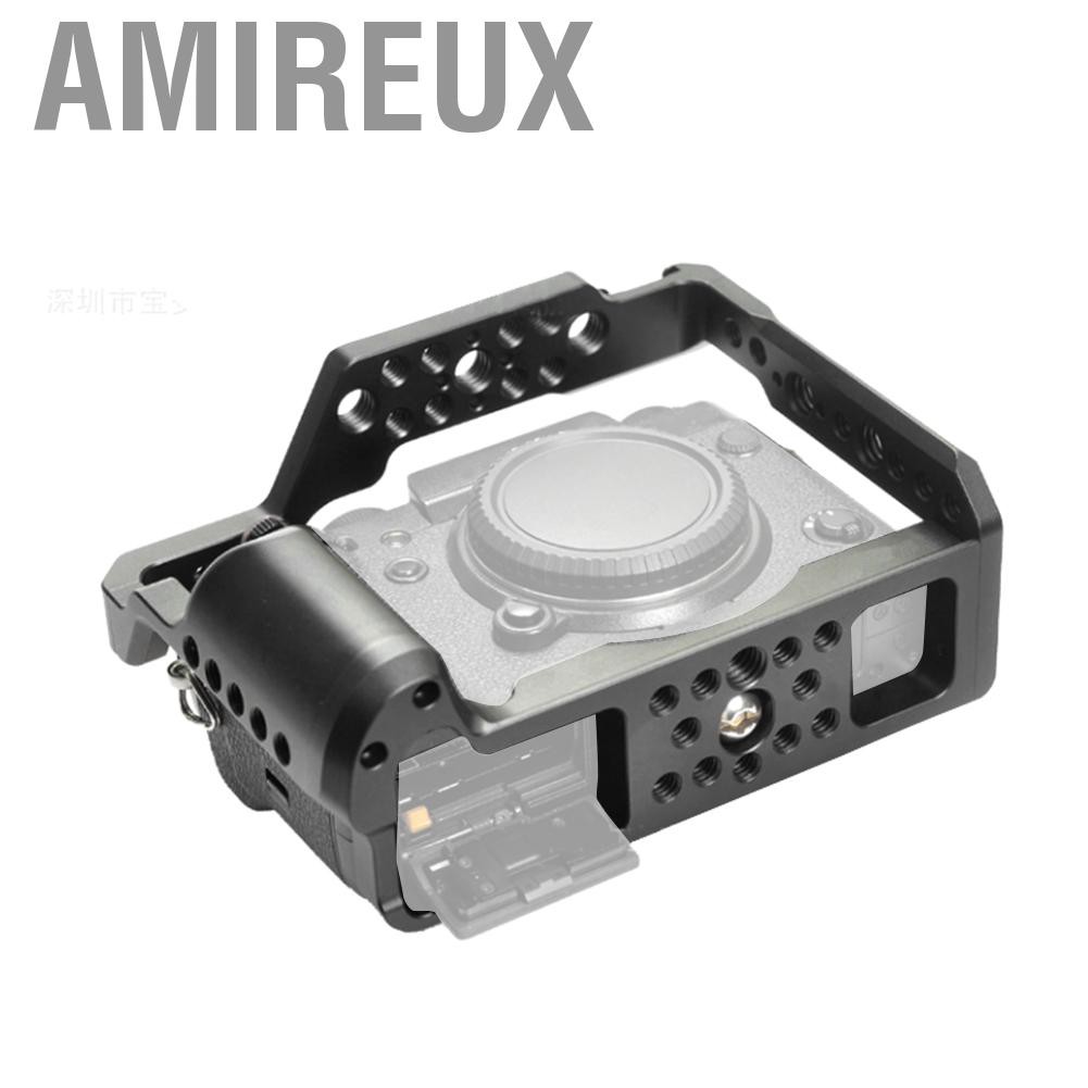 Amireux Aluminium Multi Holes Extension Cage for Fuji XT3 XT2 Mirrorless Camera -Black