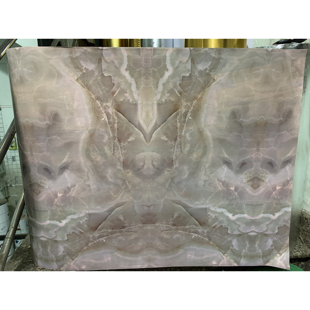 Decal tráng nhôm dán bếp ĐÁ HOA CƯƠNG XẺ XÁM khổ 60cm có keo sẵn - giá bán 1 mét