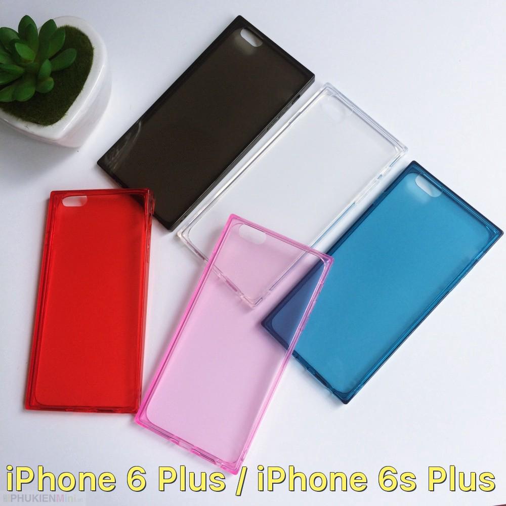 Ốp lưng vuông dẻo màu trong suốt chống sốc 4 góc cho iPhone 6 Plus / iPhone 6s Plus giá rẻ