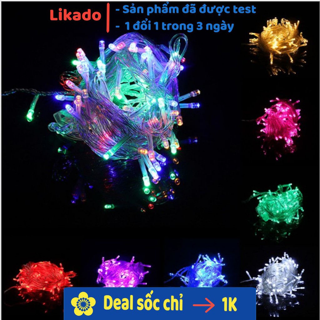 [LIKADO] Đèn dây Trang Trí đèn led nháy vàng (5m 50 bóng) decor phòng khách, phòng ngủ, quà tặng 8/3