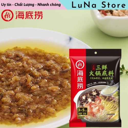 Gói Lẩu Haidilao thập cẩm nấm tôm 200g, nước dùng ăn bún mì đều ngon, TPHCM giao nhanh 2h