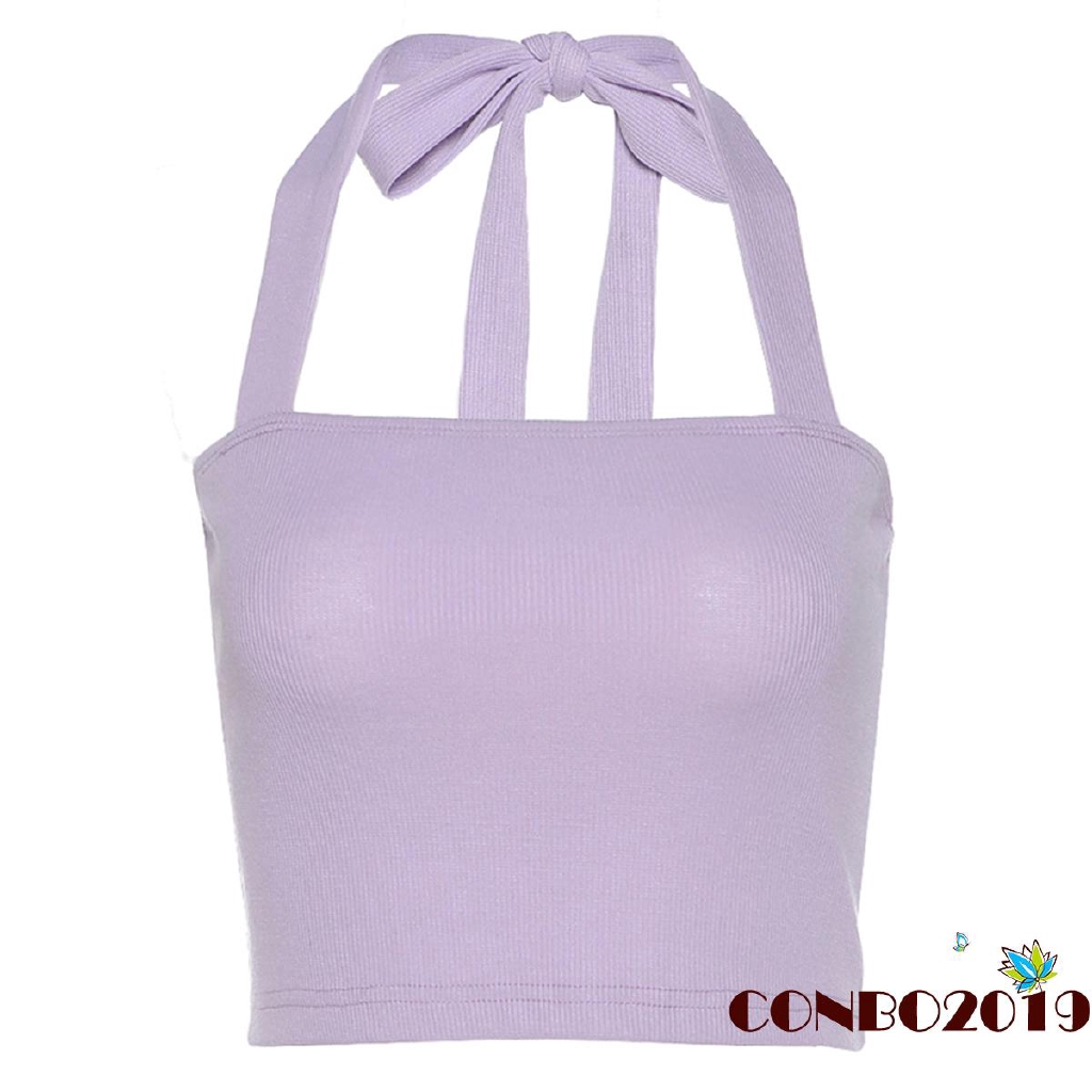 Áo Croptop Sát Nách Hở Lưng Quyến Rũ Cho Nữ