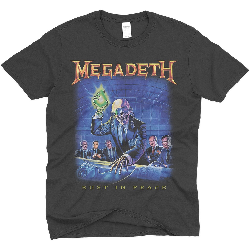 Áo Thun 100% cotton Màu Đen In Họa Tiết Nhóm Nhạc Rock Phong Cách Vintage Cho Nam