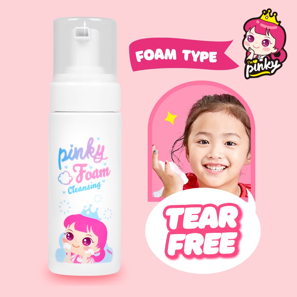 I'm Pinky trẻ con sữa rửa mặt dạng bọt khuôn mặt Tear Free