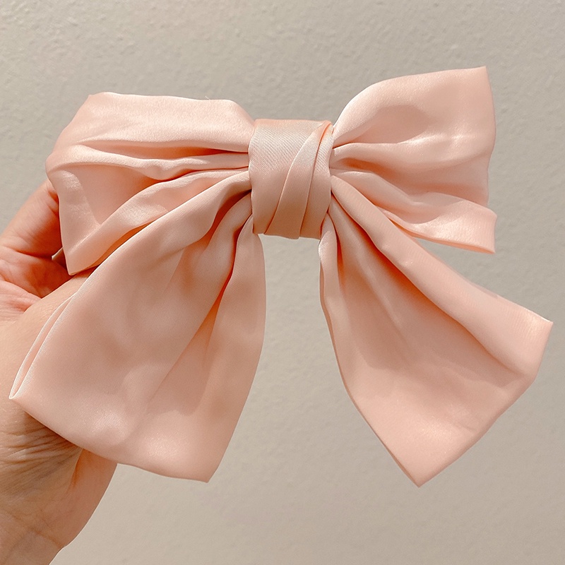 Kẹp Tóc Hình Nơ Lớn Bằng Ruy Băng Thời Trang Hàn Quốc Cho Nữ