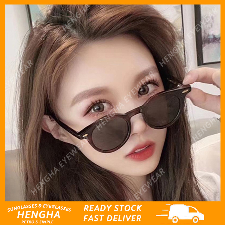 Kính Mát Gọng Tròn Màu Kẹo Phong Cách Hàn Quốc Cho Nữ