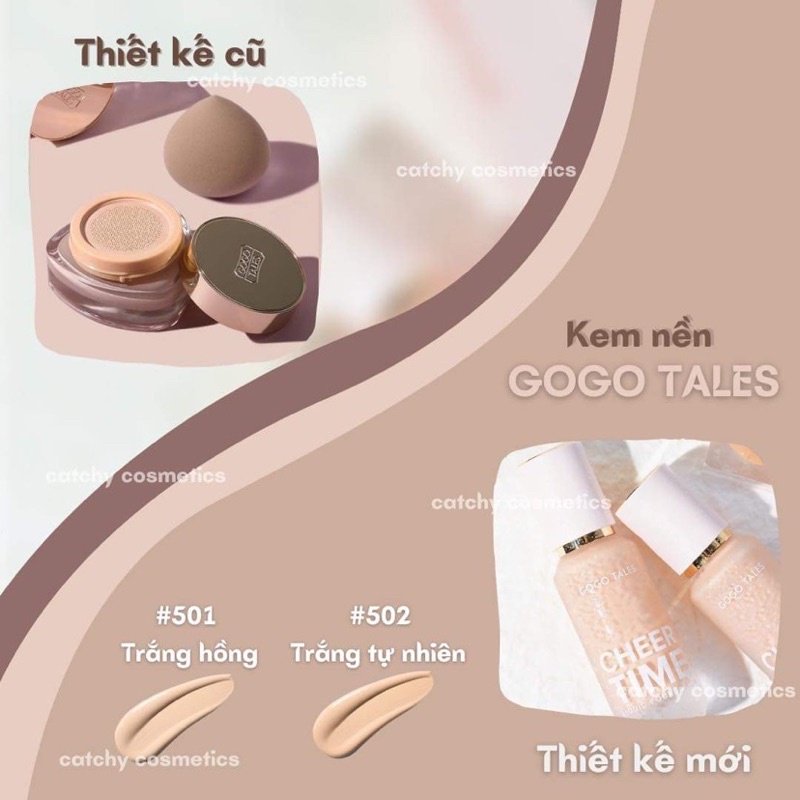 Kem nền GOGO TALES MẪU MỚI mỏng, nhẹ tự nhiên