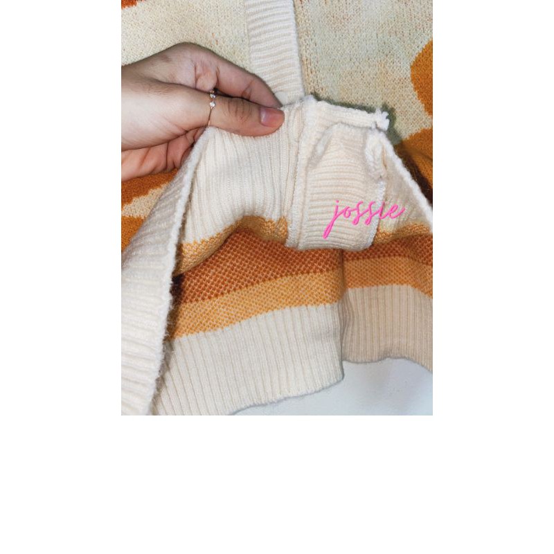 [ HÀNG ORDER ] Áo Cardigan len cổ sơmi Orange Desert form croptop cheap-moment Lisa Blacpink