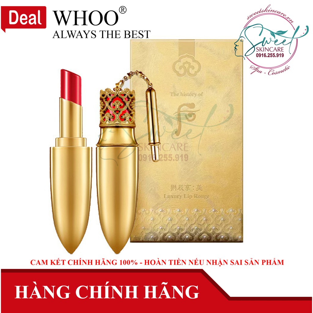 Son Môi Hoàng Cung Cao Cấp Whoo Mi Luxury Lip Rouge 6gr