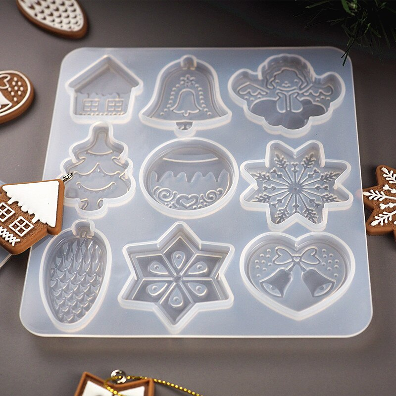 Khuôn Silicone Làm Mặt Trang Sức Hình Cây Thông Giáng Sinh DIY