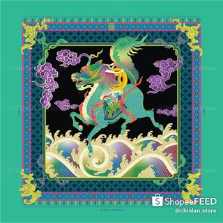 Khăn Lụa Thời Trang Vuông Đa Năng Chinlan - Hoạ Tiết Thiết Kế Sang Trọng Độc Đáo-Kích thước 70x70cm - choàng cổ buộc tóc