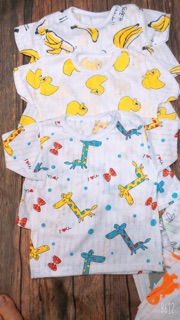 Bộ cotton giấy cho bé cộc tay ( combo 100k/5b)