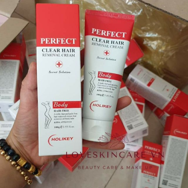 Kem tẩy lông - Tẩy lông Holikey Perfect Clear Hair Removal Cream Hàn Quốc 100ml | BigBuy360 - bigbuy360.vn
