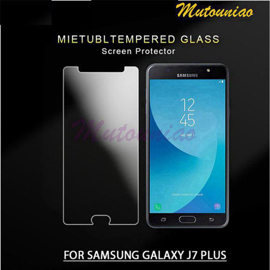 2 Miếng Dán Cường Lực Trong Suốt Cho Điện Thoại Samsung Galaxy J7 Plus