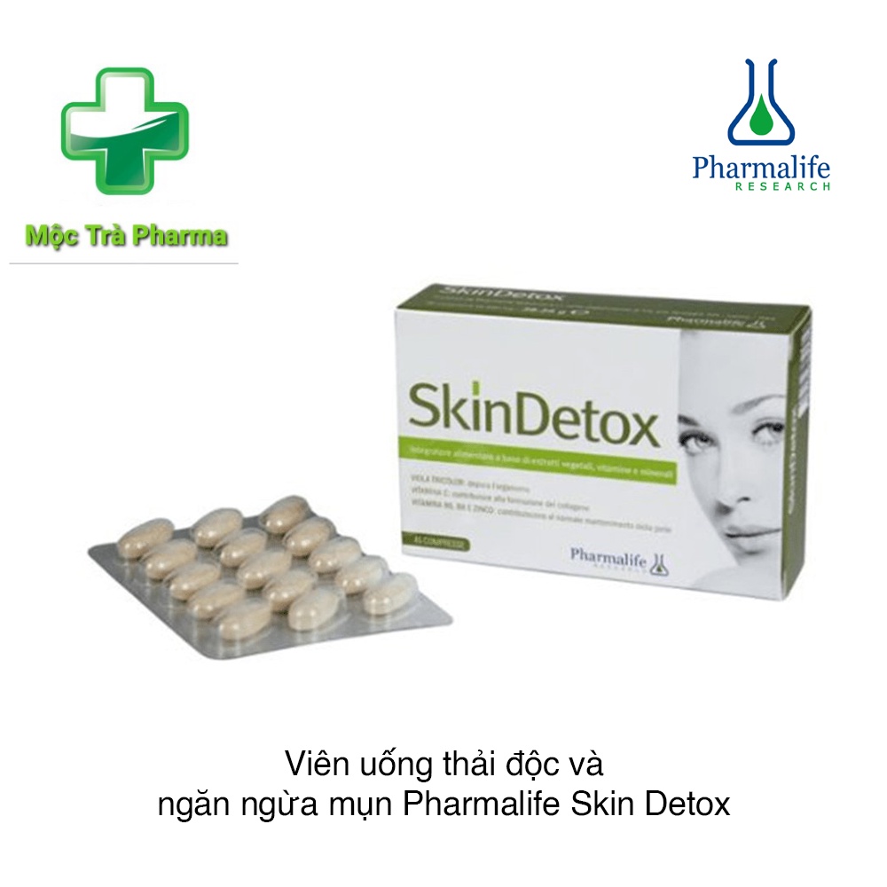 Viên Uống Thải Độc Da- SkinDetox PHARMALIFE - Kiềm Dầu,Giảm Sưng Viêm, Ngừa Mụn Do Độc Tố, Vi Khuẩn