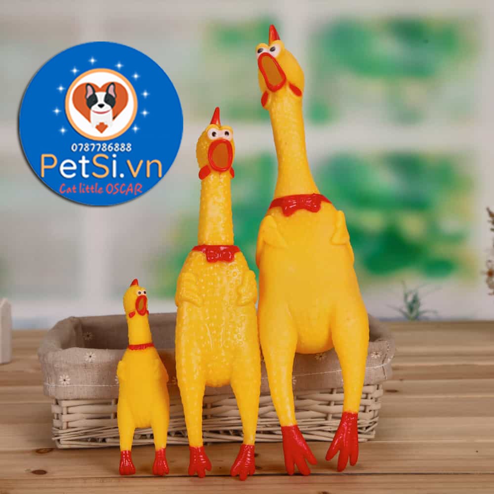 Đồ Chơi Cho Pet Gà Bóp Kêu ò ó o