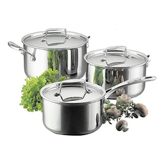 Bộ nồi SCANPAN 74000300 ( 16cm/2lit, 20cm/3,7 lít, 24cm/5.2 lít)