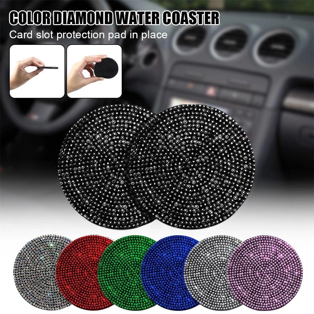 Bộ 2 Tấm Lót Cốc Bằng Silica Gel Chống Trượt Tiện Dụng Cho Xe Hơi