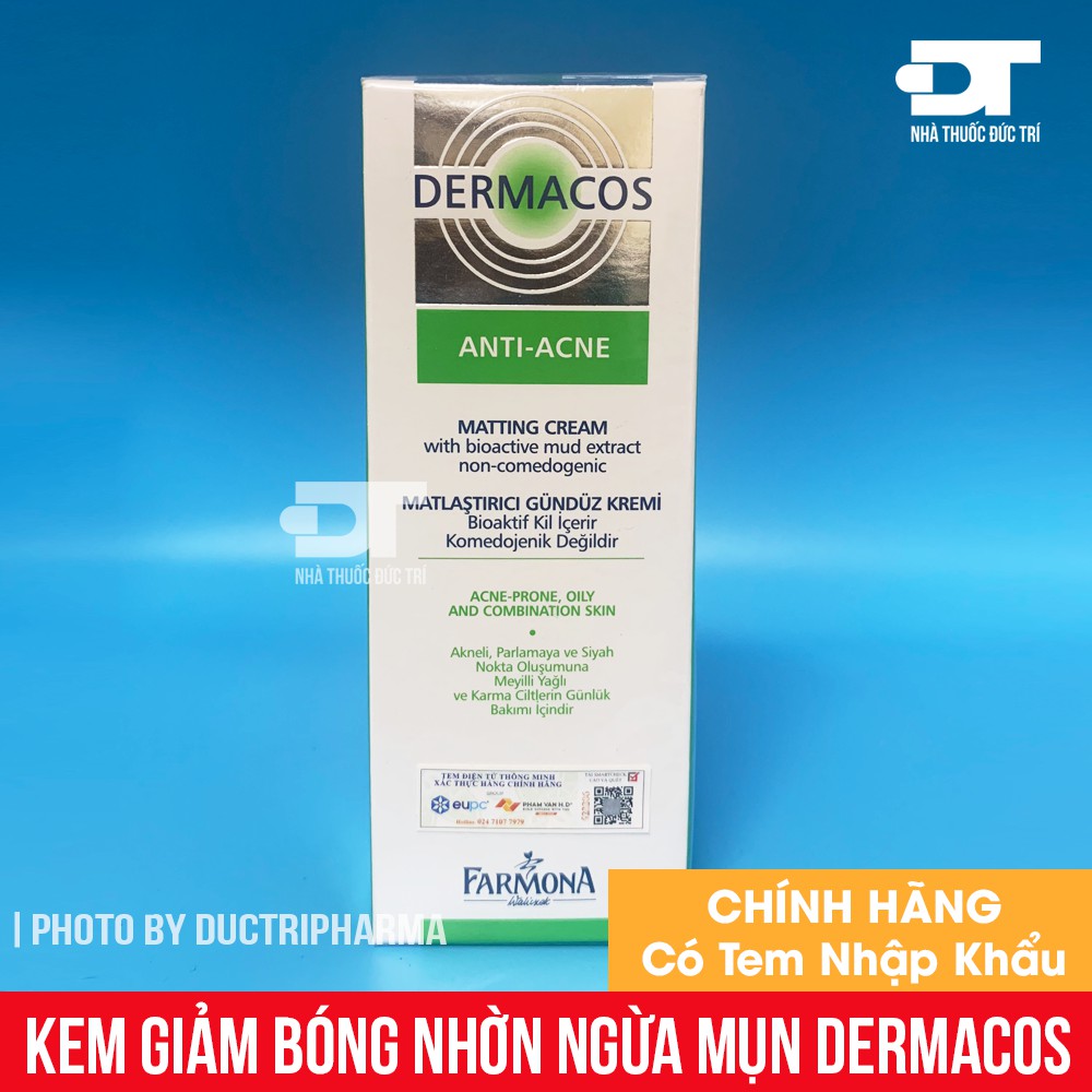 [Chính Hãng] Kem Giảm Bóng Nhờn, Ngừa Mụn Farmona Dermacos Anti Acne Matting Cream 50ml
