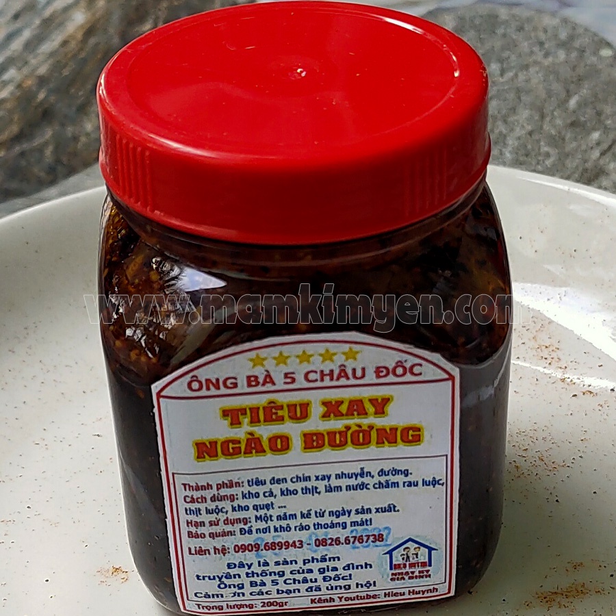 200gr Tiêu Xay Phú Quốc Ngào Đường Dùng Làm Gia Vị Chấm Rau, Kho Thịt, Cá Loại 1