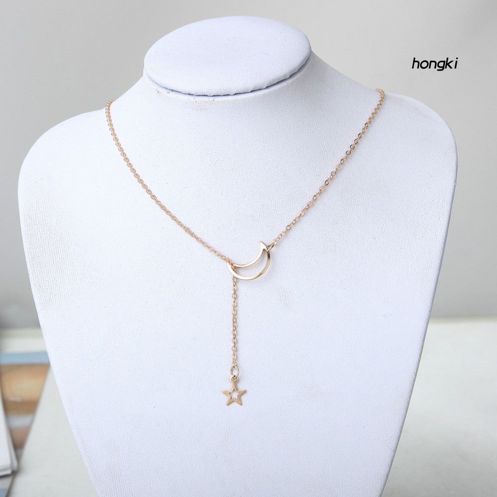 Dây Chuyền Choker Mặt Hình Mặt Trăng Và Ngôi Sao Thời Trang Cho Nữ