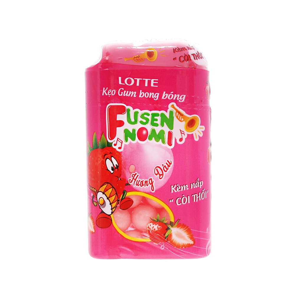 Kẹo gum bong bóng Lotte Fusen Nomi 4 hương vị hũ 15g