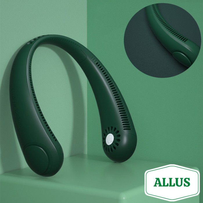 Quạt mini đeo cổ không cánh ALLUS _Biên độ thổi 360 độ mát mẻ dễ chịu, có thể sử dụng trong 3~5h_BH 1 tháng 1 đổỉ 1