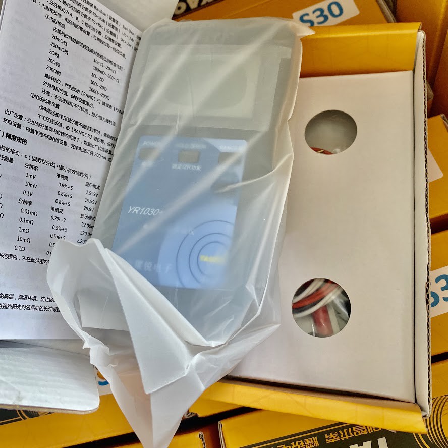 Máy đo nội trở YR1030+ new, giao diện tiếng anh, độ chính xác cao YR1030