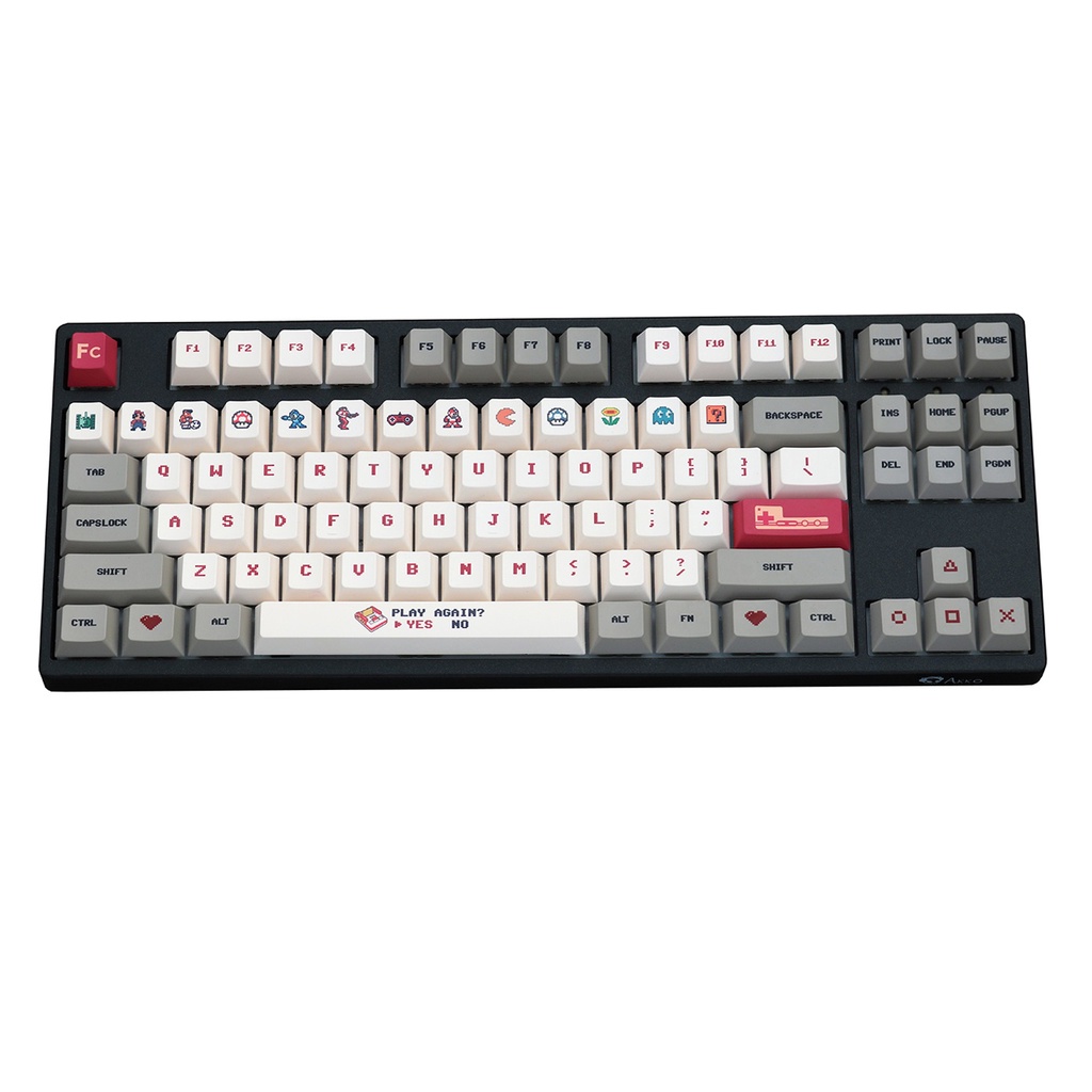 Bộ keycap PBT nút bàn phím cơ, Game Boy, Milk Cover in Dyesub - Cherry Profile phù hợp nhiều layout phổ biến