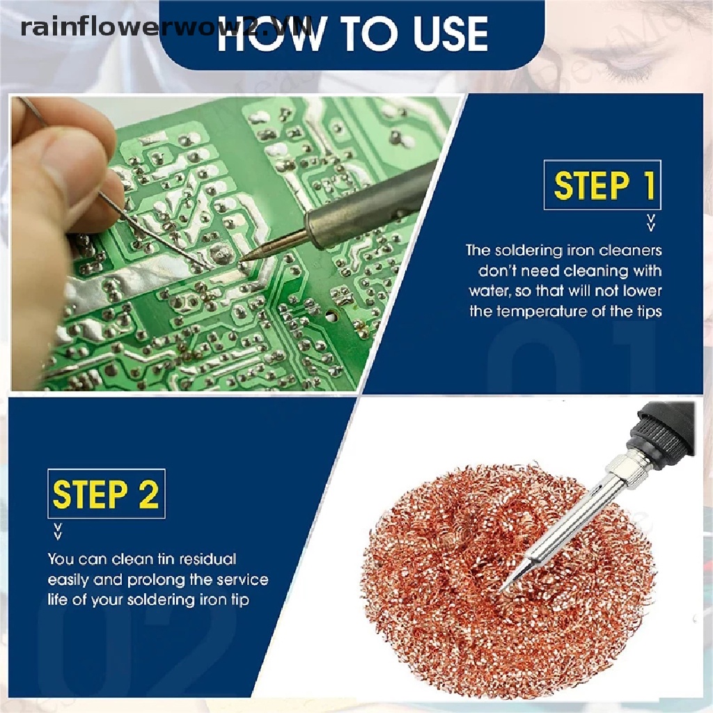 Set 10 Mút Vệ Sinh Đầu Mũi Hàn Sắt Tiện Dụng