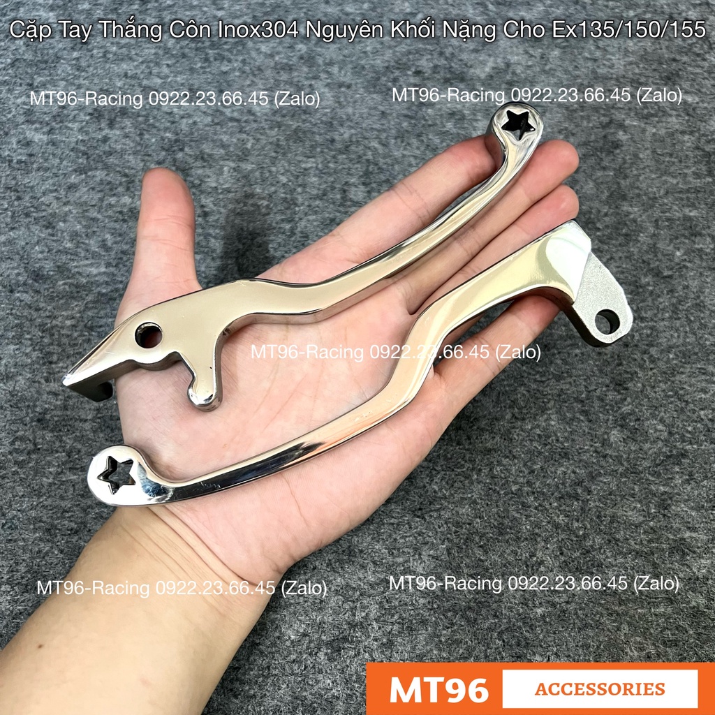 Cặp Tay Thắng Salaya Inox Cho Exciter Các Đời Chuẩn Inox304 Đúc Nguyên Khối Nặng