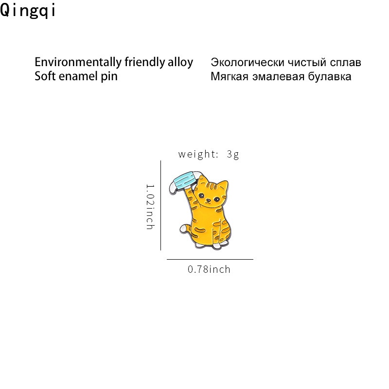 Huy hiệu cài áo Miss Zoe hình chú mèo xinh xắn ngộ nghĩnh