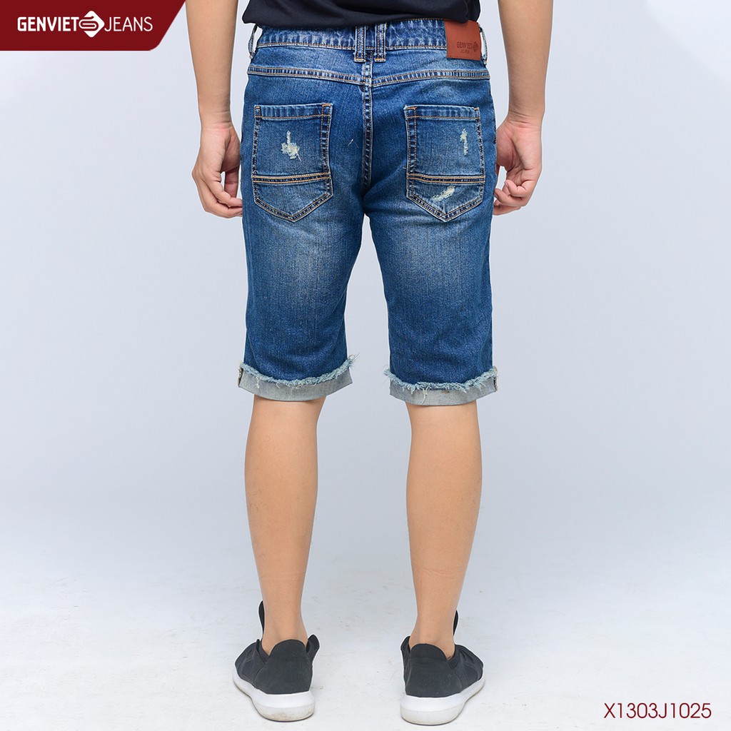  Quần ngố jeans Nam X1303J1025 GENVIET | BigBuy360 - bigbuy360.vn