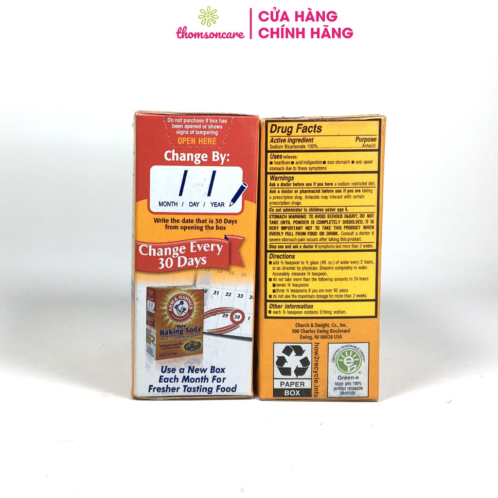 Baking Soda - Bột làm trắng răng, giúp tẩy tế bào da chết - Nhập khẩu từ Hoa Kỳ