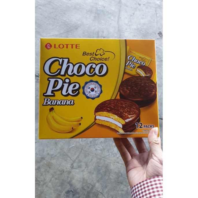 Bánh ChocoPie Lotte Chuối Hộp 12 cái 336g